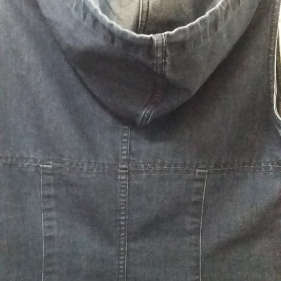 Blue Notes Jean Dress with pockets, hood - Picture 4 of 6